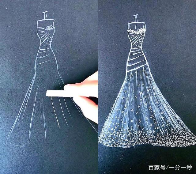 美术生画“梦幻”婚纱，看到最后一件纯白婚纱，网友 沦陷了！